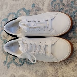A New Day white snakeskin lace up sneakers size 8